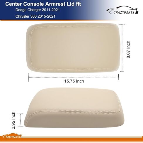 CRAZYPARTS Center Console Armrest Lid fit Dodge Charger 2011-2021 Chrysler 300 2015-2021 Replaces# 1VT06DX9AI 1VT06DX9AH 1VT06DX9AG 1VT06DX9AF 1VT06DX9AE Black in Saudi Arabia