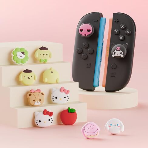 أغطية قبضة الإبهام متوافقة مع Nintendo Switch 2 ، قبعات قبضة عصا التحكم السيليكون للمفتاح 2025 ، 4pcs in Kuwait