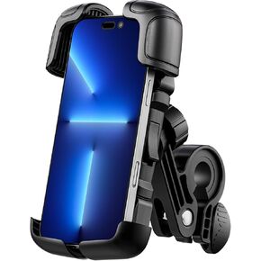 MEGAWHEELS Bike Phone Holder,Scooter Handlebar Mount with Clips Lock Fits 4.7"~7.0" Cell Phones,Universal Handlebar Phone Clip for Electric Scooter E Bike Bicycle Motorcycle