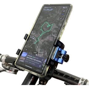 BiKase BiKGrip Bike Phone Holder, Motorcycle Phone Mount - Handlebar Cell Phone Clamp, Scooter Phone Clip for Any Phone 4.7" to 6.8" Smartphones Made of 6061 Aluminum - Ebike