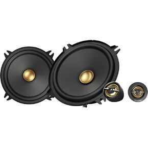 Pioneer TS-A1301C ، مكبرات صوت سيارة مكون من مكونات ثنائية الاتجاه ، نطاق كامل ، جودة صوتية واضحة ، تسهيل التثبيت واستجابة الجهير المحسّنة ، مكبرات صوت مستديرة بلون أسود وذهبي (متجدد) (متجدد)