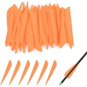 4 Inch Archery Fletches Plastic TPU Fletching Vanes Feathers Vane DIY for Archery Arrows Carbon Arrow Hunting Target Shooting - Pack of 50