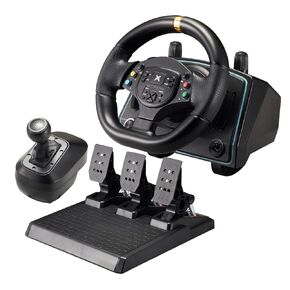 DOYO Gaming Steering Wheel with Pedals and Shifter, 900°/ 1080° Racing Wheel, Hall Effect Pedals, Vibration Feedback, Paddle Shifters, Steering Wheel for PC, Xbox One, Xbox Series X|S, PS3 and Switch