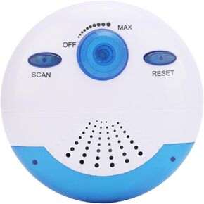 FM Shower Radio, IPX7 Portable Mini Bathroom Shower Radio with Built in Speaker, Top Handle, 360 Degrees Surround Sound, Battery Operated for Bathroom Outdoor
