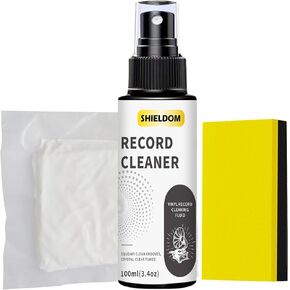 Vinyl Record Cleaning Kit Record Cleaner Solution Anti-Static Record Restorer Fluid, Portable Spray Safe for LPs Albums, Remove Dirt, Debris & Fingerprint, Improve Sound Quality 3.4oz/100ml