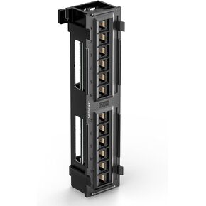 VCELINK 12-Port Cat6 Patch Panel 1000 Mbps for Home and Office, Network Panel UTP with Wall Mount 89D Bracket for CAT6/CAT5E/CAT5 Cabling, 9.96 L x 3.35 H Inches, 1 Pack