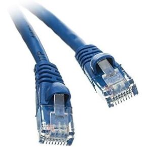 CableWholesale CAT5E Cable with UTP Molded Boot 350MHz 1 Feet Blue, 10X6-06101