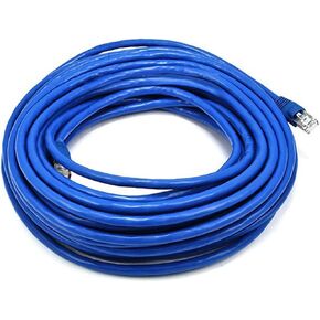 Cablevantage Cat5 Cat5 Catch Cable Cord 500MHz Ethernet شبكة الإنترنت كبل شبكة LAN RJ45 UTP للكمبيوتر PS4 Xbox One Modem Router RJ45 Computer Networking Cord (75 قدمًا ، أزرق)