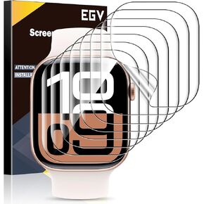 EGV 8 Pack for Apple Watch Series 10 46mm Screen Protector, [Upgrade] [Strong Asorption] Self-Healing TPU Material for iWatch 10 46mm Screen Protector, Anti-Scratch, Bubble-Free, HD Clear