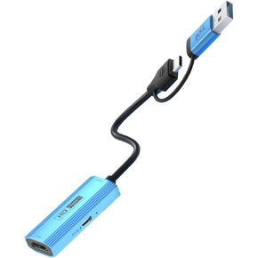 USB 3.0 Video Capture Card， Be Suitable for for Streaming and Game Recording .Compatible Device PS4/PS5/MacOS/Switch，Fast Charging with PD 100W, HDMI to USB-A/C Capture Card 4K@60Hz,1080P.