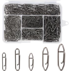 330pcs Speed Clips for Fishing Lures, Fishing Clips Quick Change Topwater Speed Clips for Freshwater Saltwater Crankbait Popper Lures Fast Link Snap Connector