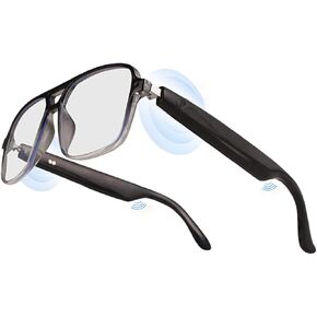 Smart Bluetooth Glasses with Speaker Physical Color-Change AI Glasses for Women Men UV Protection with Bluetooth 5.4 Anti-Blue Light Polarized Built-in Microphone for Android iOS