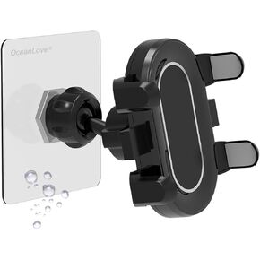 OCEANLOVE Wall Mount Universal Phone Holder, Self-Adhesive, Rotatable Ball, Waterproof, for iPhone Samsung, Google, All Smartphones, Shower Mirror Title Car Gym Bathroom Kitchen