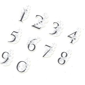 Flower Number Sticker, Number Sticker Stylish 30 Pieces Elegant for Cell Phone (Type 3)