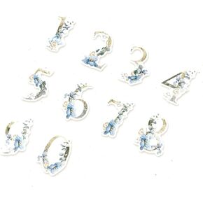 Flower Number Sticker, Number Sticker Stylish 30 Pieces Elegant for Cell Phone (Type 2)