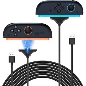 10FT Magnetic Charger Cable for Nintendo Switch 2 Joy-con (2025), 2-Pack Fast Charging Cord Accesories for Joycon 2 Controller Nylon Braided USB Ports, Replacement High-Speed Charge for NS2 Joy con 2