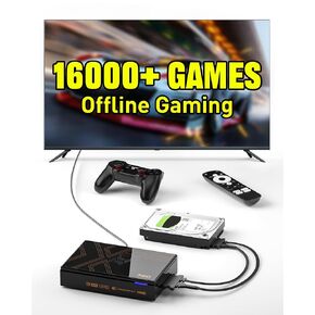 Super Console X5 PRO - Retro Gaming Console | 16000+ Offline Games | Android 12.0 OS | 8G+64G+4T HDD | Emulator Console Support 8K UHD/ WI-FI 6/ BT 5.0/ AV1/ Gigabit Ethernet | Wireless Controller