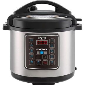 12-in-1 Electric Pressure Cooker 6 Quart, LED Multifunction Steamer, 24-Hour Presetting Electric Rice Cooker, Olla de Presion, Slow Cooker, Steamer, Warmer, 1000W
