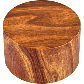 Spice Grinder, 3 Inch Herb Grinder - Premium Zinc Alloy with Wood Grain Finish, Grinder for Herbs with Sharp Teeth Design & Scraper for Herbs and Kitchen Spices