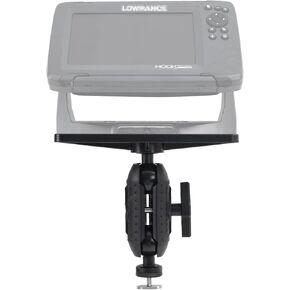 HITORHIKE Kayak Fish Finder Mount with Transducer Arm Fit Most of Kayak Track Mounts with Ball Base 2 Universal Plates Holds up to 9" Electronics Compatible with Garmin Lowrance Humminbird