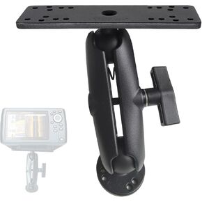 Aluminum Alloy Fish Finder Mount with 1.5" Ball, Marine Electronic Bracket, Seawater Corrosion Resistance, Compatible with Garmin, Lowrance, Humminbird and More