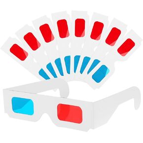 30pcs 3D Glasses Red Blue, 3D Glasses for Movies at Home,Foldable and Lightweight Paper Glasseses for Kids and Adults, Perfect for Immersive Movie Experiences