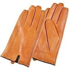 Winter Men's Genuine Leather Touch Screen Gloves Warm Mittens