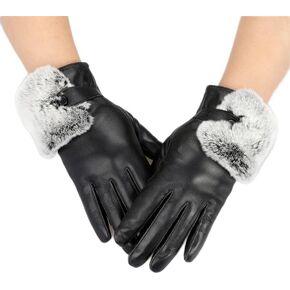 Ladies Leather Gloves Windproof Driving Gloves