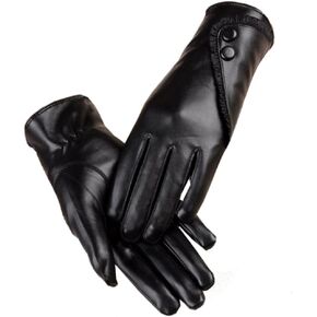 Touch Screen Leather Gloves Women Winter Mittens Warm Gloves Woman Winter Glove
