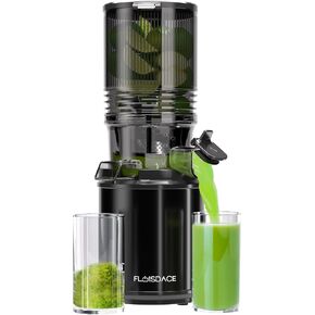 Cold Press Juicer – Hands-Free Electric Masticating Juicer Machine with 6.5" Large Feed Chute, 350W Masticating Juicer Machine For More Juice, Less Pulp, High Juice Yield – Easy Cleanup & Assembly