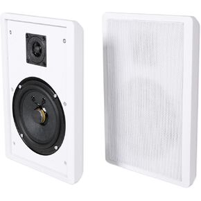 2 Rockville RockSlim White Home Theater 5.25" 240w Easy Wall Mount Slim Speakers