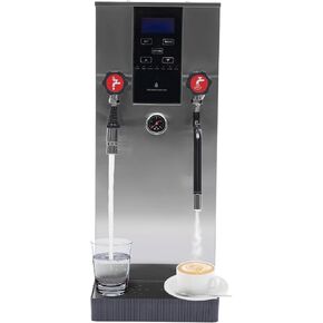 2500W Stainless Commercial Steam Water Boiling Machine, 12L Espresso Coffee Milk Foam Maker, Steam Water Boiling Machine Hot Water Machine for Milk Tea Shops, Cold Drink Shops, Bars