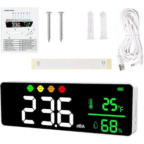 Wall-Mounted Noise Detector, Decibel Meter 30‑130dB Sound Level Meter with 11-Inch LED Screen Parts