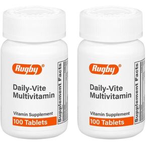 Rugby Daily-Vite Multivitamin Vitamin Supplement - 100 Tablets (2 Pack)