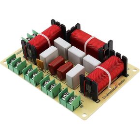 4 Way Crossover for Speaker, 120W 4-8 Ohm 4 Way High & Midrange with Dual Low-Frequency Divider, HiFi Solderless Audio Speaker Upgrade for Home Stereo