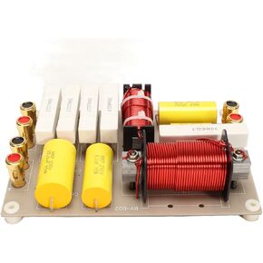 2 Way Crossover for Speaker, 800W 8Ω, Two Way Two Frequency Division High and Low, HiFi Speaker Frequency Divider, for Single Professional Stage Speakers
