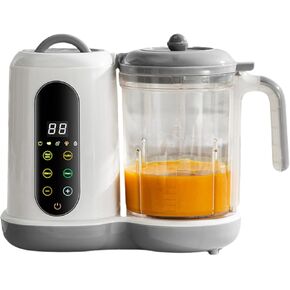 Baby Food Maker with Steam Basket, One Step Baby Food Processor Steamer Puree Blender，Auto Cooking Grinding and Sterili-zing for Healthy Homemade Baby Food,Touch Screen Control, BPA-Free