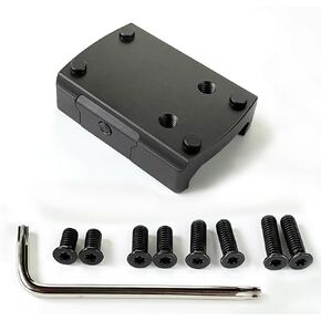 RMSc Red Dot Mount Picatinny Rail Mount Reflex Sight Optics Low Proflile Adapter Plate Compatible with Shield RMS/RMSc/RMSw/SMS/SMSc/Romeo Zero/RD3-018 Spike Footprints