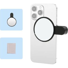 Portable Phone Rear Camera Selfie Mirror, Check Your Look Using the Back Camera, Compact Phone Mirror with Universal Clip for iPhone 16 15 14 13 Android, Perfect for Selfies & Vlogging Accessories