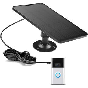 Solar Charger for Video Doorbell (2nd Generation - 2020 Release), Black