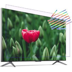 Anti Glare Film for TV 43 inch Anti Blue Light Relieve Eye Strain, New Upgrade Matte Surface Anti Glare Screen Film Anti Scratch TV Screen Protector No Bubbles