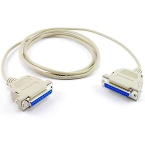 Cablesonline 6ft Null Modem DB25 أنثى إلى كابل نقل البيانات الإناث (NM-006)