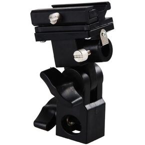 PhotoTrust Flash Bracket Swivel Bracket Umbrella Holder Studio Tilting Bracket for Flash, Speedlight, Nikon compatible with SB-500 , SB-600 , SB-700 , SB-800 , SB-900 , SB-910 , Canon Speedlite 90EX ,