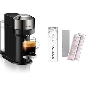 Nespresso Nepresso Vertuo Next Deluxe Coffee and Espresso Maker By De'Longhi, Dark Chrome Descaling Kit