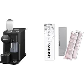 Nespresso Lattissima One Original Espresso Machine with Milk Frother, by DeLonghi, Shadow Black + Nespresso Descaling Kit