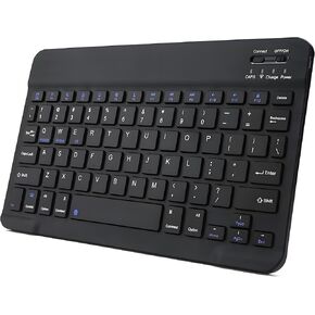 KUNSI Bluetooth Keyboard for iPad, Rechargeable Slim Portable Wireless Keyboard for iPad Tablets, Compatible for All iOS/Windows/Android System Devices