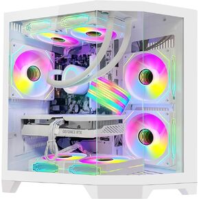 Ocean of Stars Gaming PC -AMD Ryzen 7 7700 3.8 GHz, RTX 4060 8G, 32GB DDR5 RAM 6000MHz, 1TB PCIe SSD, 11AC WiFi, Windows 11 Pro 64-bit -White