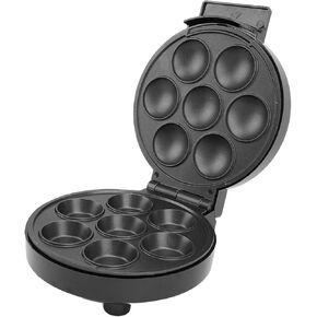 Cupcake Maker Mini Donut Maker Non Stick Cool Touch Electric Donut Maker Double Heated Makes 7 Cupcakes Perfect For Breakfast Snacks And Desserts(US Plug 110V)