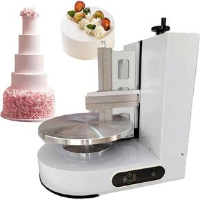 Automatic Cake Cream Spreading Machine, Electrical Rotating Adjustable Cake Edge Surface Scraper Spreading Machine~/