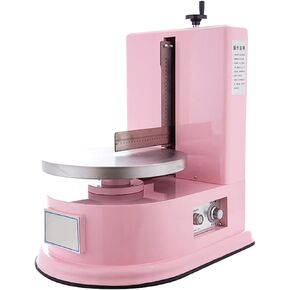 110V/220V Cake Decorating Coating Machine Cake Coating Smoothing Scraping Machine 4-12inch Cake Butter Cream Spreading Machine,11-Speed Speed Adjustment,Pink